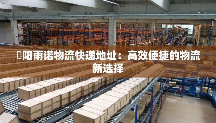 堌阳雨诺物流快递地址：高效便捷的物流新选择