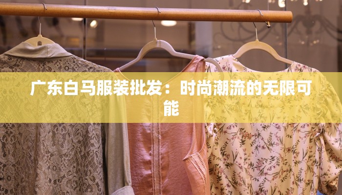 广东白马服装批发：时尚潮流的无限可能