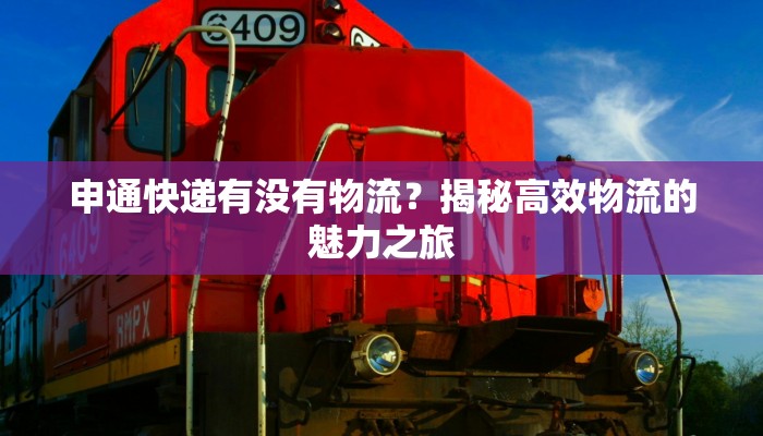 申通快递有没有物流？揭秘高效物流的魅力之旅