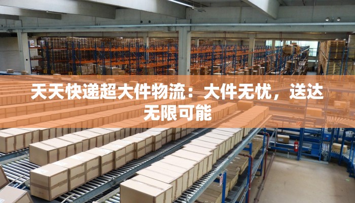 天天快递超大件物流：大件无忧，送达无限可能