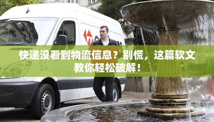 快递没看到物流信息？别慌，这篇软文教你轻松破解！