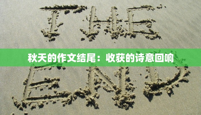 秋天的作文结尾：收获的诗意回响
