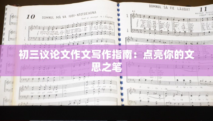 初三议论文作文写作指南：点亮你的文思之笔